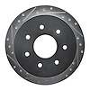 631-54151L Drilled/Slotted Brake Rotor [Silver], 1997-2004 Ford/Lincoln/Mercury/Mazda, Position: Rear Left - image 1