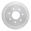 631-54151R Drilled/Slotted Brake Rotor [Silver], 1997-2004 Ford/Lincoln/Mercury/Mazda, Position: Rear Right - image 1