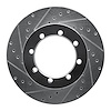 631-54154L Drilled/Slotted Brake Rotor [Silver], 1996-2007 Ford/Lincoln/Mercury/Mazda, Position: Rear Left,Rr Left - image 1
