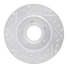 631-54156L Drilled/Slotted Brake Rotor [Silver], 1995-1997 Ford/Lincoln/Mercury/Mazda, Position: Front Left - image 1