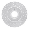 631-54156R Drilled/Slotted Brake Rotor [Silver], 1995-1997 Ford/Lincoln/Mercury/Mazda, Position: Front Right - image 1