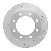 631-54157R Drilled/Slotted Brake Rotor [Silver], 1999-1999 Ford/Lincoln/Mercury/Mazda, Position: Front Right - image 1