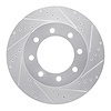 631-54158R Drilled/Slotted Brake Rotor [Silver], 1999-2001 Ford/Lincoln/Mercury/Mazda, Position: Fr Right,Front Right - image 1