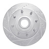 631-54162L Drilled/Slotted Brake Rotor [Silver], 1999-2002 Ford/Lincoln/Mercury/Mazda, Position: Front Left - image 1