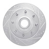 631-54162R Drilled/Slotted Brake Rotor [Silver], 1999-2002 Ford/Lincoln/Mercury/Mazda, Position: Front Right - image 1
