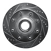 631-54163L Drilled/Slotted Brake Rotor [Silver], 1999-2002 Ford/Lincoln/Mercury/Mazda, Position: Front Left - image 1
