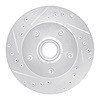 631-54165L Drilled/Slotted Brake Rotor [Silver], 1998-2002 Ford/Lincoln/Mercury/Mazda, Position: Front Left - image 1
