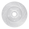 631-54165R Drilled/Slotted Brake Rotor [Silver], 1998-2002 Ford/Lincoln/Mercury/Mazda, Position: Front Right - image 1