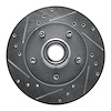 631-54166L Drilled/Slotted Brake Rotor [Silver], 1998-2002 Ford/Lincoln/Mercury/Mazda, Position: Front Left - image 1
