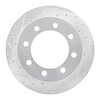 631-54167L Drilled/Slotted Brake Rotor [Silver], 1999-2007 Ford/Lincoln/Mercury/Mazda, Position: Rear Left - image 1