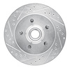 631-54170L Drilled/Slotted Brake Rotor [Silver], 1999-2004 Ford/Lincoln/Mercury/Mazda, Position: Front Left - image 1