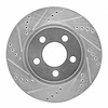 631-54171L Drilled/Slotted Brake Rotor [Silver], 2001-2011 Ford/Lincoln/Mercury/Mazda, Position: Front Left - image 1