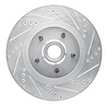 631-54172R Drilled/Slotted Brake Rotor [Silver], 2001-2005 Ford/Lincoln/Mercury/Mazda, Position: Front Right - image 1