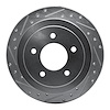 631-54173L Drilled/Slotted Brake Rotor [Silver], 1997-2004 Ford/Lincoln/Mercury/Mazda, Position: Rear Left - image 1