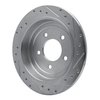 631-54173L Drilled/Slotted Brake Rotor [Silver], 1997-2004 Ford/Lincoln/Mercury/Mazda, Position: Rear Left - image 4