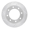 631-54174L Drilled/Slotted Brake Rotor [Silver], 1999-2005 Ford/Lincoln/Mercury/Mazda, Position: Front Left - image 1