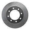 631-54175L Drilled/Slotted Brake Rotor [Silver], 1999-2005 Ford/Lincoln/Mercury/Mazda, Position: Front Left,Fr Left - image 1