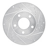 631-54177R Drilled/Slotted Brake Rotor [Silver], 2001-2007 Ford/Lincoln/Mercury/Mazda, Position: Front Right - image 1