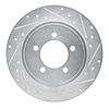 631-54178R Drilled/Slotted Brake Rotor [Silver], 2002-2010 Ford/Lincoln/Mercury/Mazda, Position: Rear Right - image 1