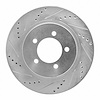 631-54179L Drilled/Slotted Brake Rotor [Silver], 2002-2005 Ford/Lincoln/Mercury/Mazda, Position: Front Left - image 1