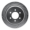 631-54181L Drilled/Slotted Brake Rotor [Silver], 2002-2006 Ford/Lincoln/Mercury/Mazda, Position: Rear Left - image 1