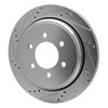 631-54181L Drilled/Slotted Brake Rotor [Silver], 2002-2006 Ford/Lincoln/Mercury/Mazda, Position: Rear Left - image 2