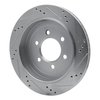 631-54181L Drilled/Slotted Brake Rotor [Silver], 2002-2006 Ford/Lincoln/Mercury/Mazda, Position: Rear Left - image 4