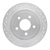 631-54182L Drilled/Slotted Brake Rotor [Silver], 2003-2005 Ford/Lincoln/Mercury/Mazda, Position: Rear Left - image 1