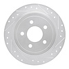 631-54182R Drilled/Slotted Brake Rotor [Silver], 2003-2005 Ford/Lincoln/Mercury/Mazda, Position: Rear Right - image 1
