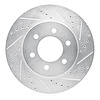 631-54183R Drilled/Slotted Brake Rotor [Silver], 2002-2006 Ford/Lincoln/Mercury/Mazda, Position: Front Right - image 1