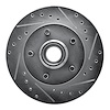 631-54185R Drilled/Slotted Brake Rotor [Silver], 2004-2008 Ford/Lincoln/Mercury/Mazda, Position: Front Right - image 1