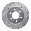 631-54186R Drilled/Slotted Brake Rotor [Silver], 2004-2008 Ford/Lincoln/Mercury/Mazda, Position: Front Right - image 1