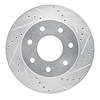 631-54187R Drilled/Slotted Brake Rotor [Silver], 2004-2008 Ford/Lincoln/Mercury/Mazda, Position: Front Right - image 1