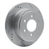 631-54188R Drilled/Slotted Brake Rotor [Silver], 2004-2011 Ford/Lincoln/Mercury/Mazda, Position: Rear Right - image 2