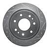 631-54189R Drilled/Slotted Brake Rotor [Silver], 2004-2011 Ford/Lincoln/Mercury/Mazda, Position: Rear Right - image 1