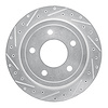 631-54192L Drilled/Slotted Brake Rotor [Silver], 2004-2006 Ford/Lincoln/Mercury/Mazda, Position: Rear Left - image 1