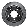 631-54192R Drilled/Slotted Brake Rotor [Silver], 2004-2006 Ford/Lincoln/Mercury/Mazda, Position: Rear Right - image 1
