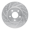 631-54193L Drilled/Slotted Brake Rotor [Silver], 2005-2012 Ford/Lincoln/Mercury/Mazda, Position: Front Left - image 1