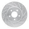 631-54193R Drilled/Slotted Brake Rotor [Silver], 2005-2012 Ford/Lincoln/Mercury/Mazda, Position: Front Right - image 1