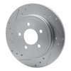 631-54194L Drilled/Slotted Brake Rotor [Silver], 2005-2008 Ford/Lincoln/Mercury/Mazda, Position: Rear Left - image 2