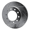 631-54197L Drilled/Slotted Brake Rotor [Silver], 2005-2016 Ford/Lincoln/Mercury/Mazda, Position: Front Left,Fr Left - image 1