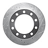 631-54197R Drilled/Slotted Brake Rotor [Silver], 2005-2016 Ford/Lincoln/Mercury/Mazda, Position: Front Right,Fr Right - image 1