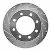 631-54198L Drilled/Slotted Brake Rotor [Silver], 2005-2012 Ford/Lincoln/Mercury/Mazda, Position: Front Left - image 1