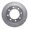 631-54198R Drilled/Slotted Brake Rotor [Silver], 2005-2012 Ford/Lincoln/Mercury/Mazda, Position: Front Right - image 1