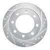 631-54199R Drilled/Slotted Brake Rotor [Silver], 2005-2012 Ford/Lincoln/Mercury/Mazda, Position: Rear Right - image 1