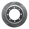 631-54200L Drilled/Slotted Brake Rotor [Silver], 2005-2012 Ford/Lincoln/Mercury/Mazda, Position: Rear Left,Rr Left - image 1