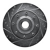 631-54201L Drilled/Slotted Brake Rotor [Silver], 2005-2007 Ford/Lincoln/Mercury/Mazda, Position: Front Left - image 1