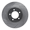 631-54203L Drilled/Slotted Brake Rotor [Silver], 2006-2010 Ford/Lincoln/Mercury/Mazda, Position: Front Left - image 1