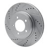 631-54203L Drilled/Slotted Brake Rotor [Silver], 2006-2010 Ford/Lincoln/Mercury/Mazda, Position: Front Left - image 2