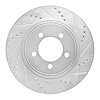 631-54203R Drilled/Slotted Brake Rotor [Silver], 2006-2010 Ford/Lincoln/Mercury/Mazda, Position: Front Right - image 1
